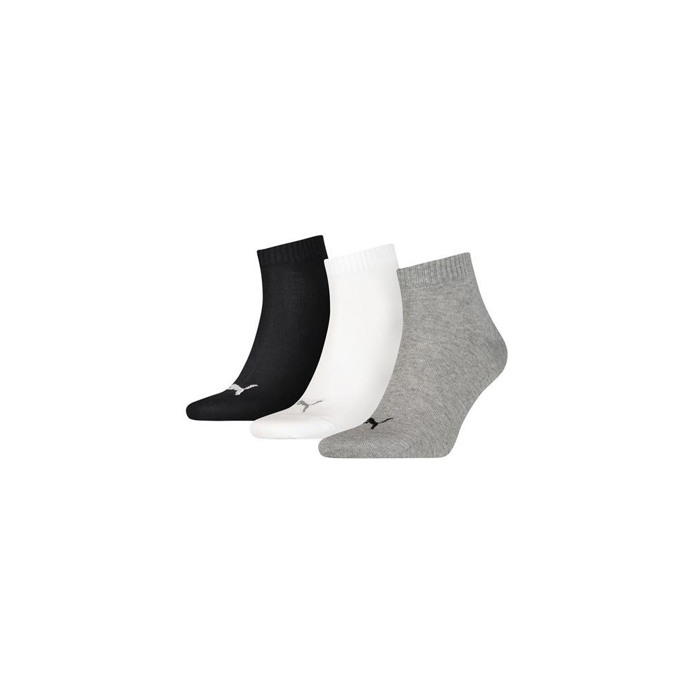 Puma unisex zokni - 3pár/csomag - szürke-fehér-fekete